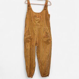 Boho Stripe Vintage Cotton Jumpsuit One-Piece Size M | Retro Slouchy